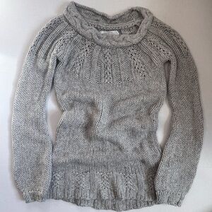 Old Navy Women's Gray Knit Chunky Sweater